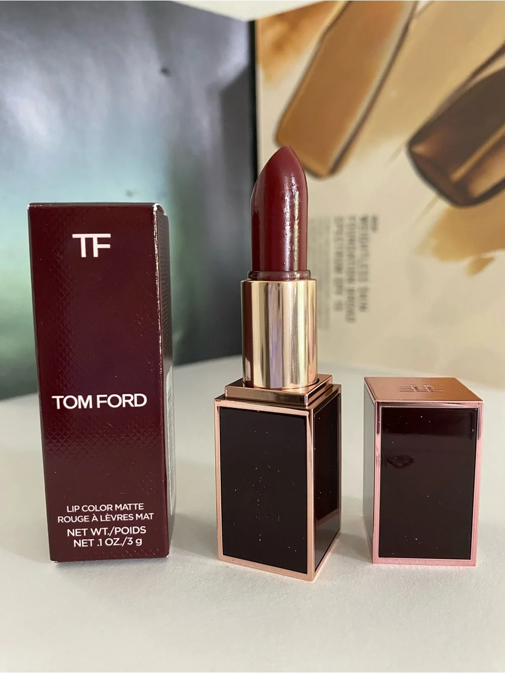 Tom Ford Lip Color Matte Lipstick, 08 Velvet Cherry, 0.1 OZ / 3 g, Limited Editi